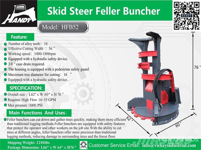 Handy HFB52 Skid Steer Feller Buncher (Unused) Ostale komponente