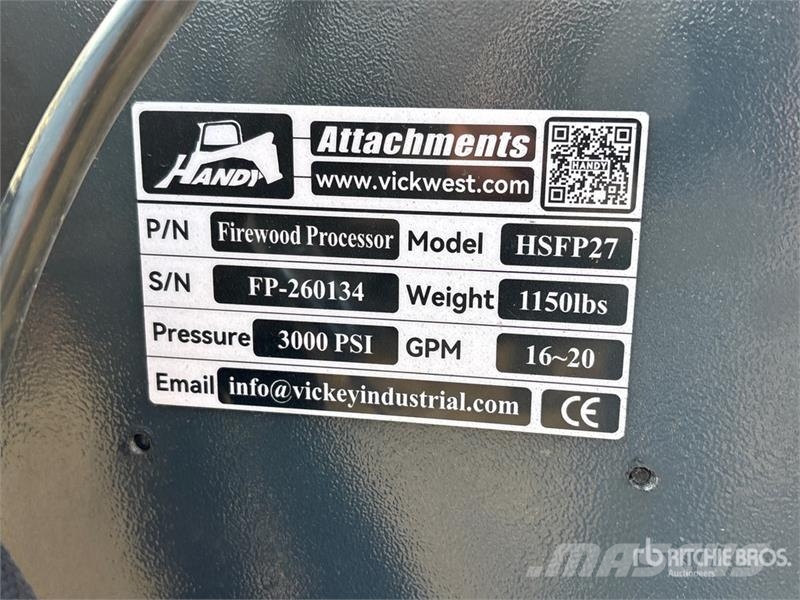 Handy HSFP27 Firewood Processor (Unused) Інше обладнання