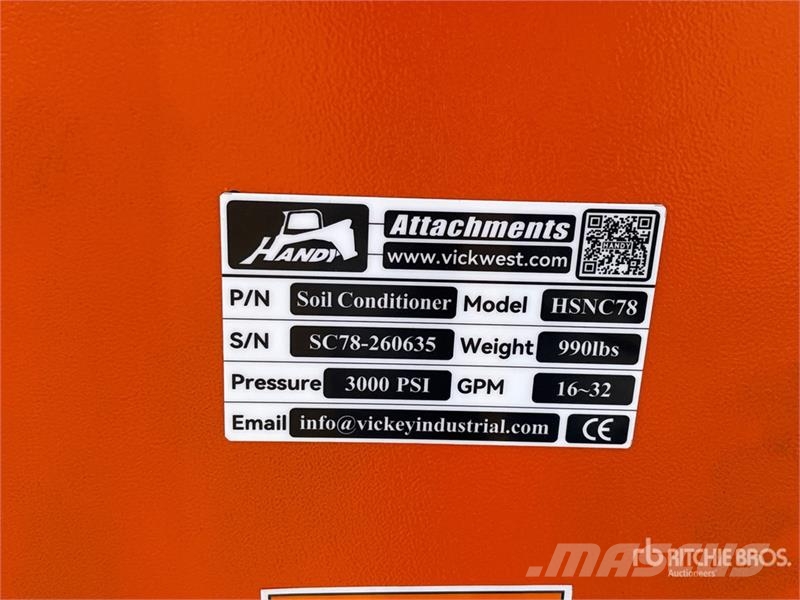 Handy HSNC78 78 in Skid Steer Power Rake (Unused) Kreiselheuer/-wender