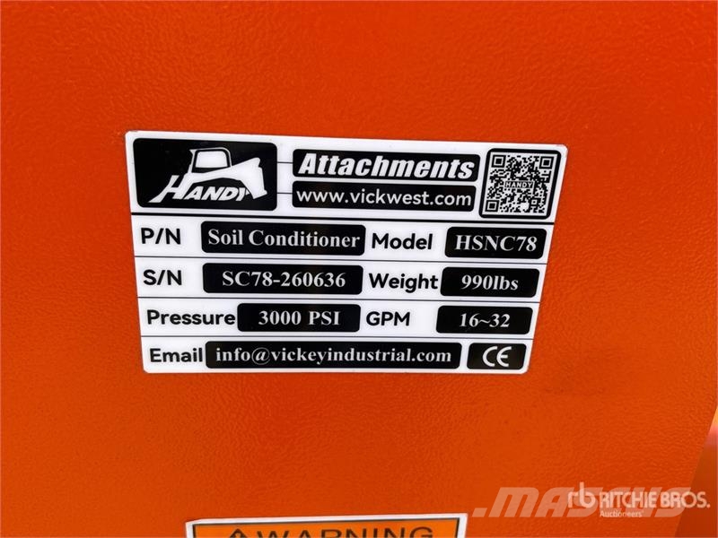 Handy HSNC78 78 in Skid Steer Power Rake (Unused) Kreiselheuer/-wender
