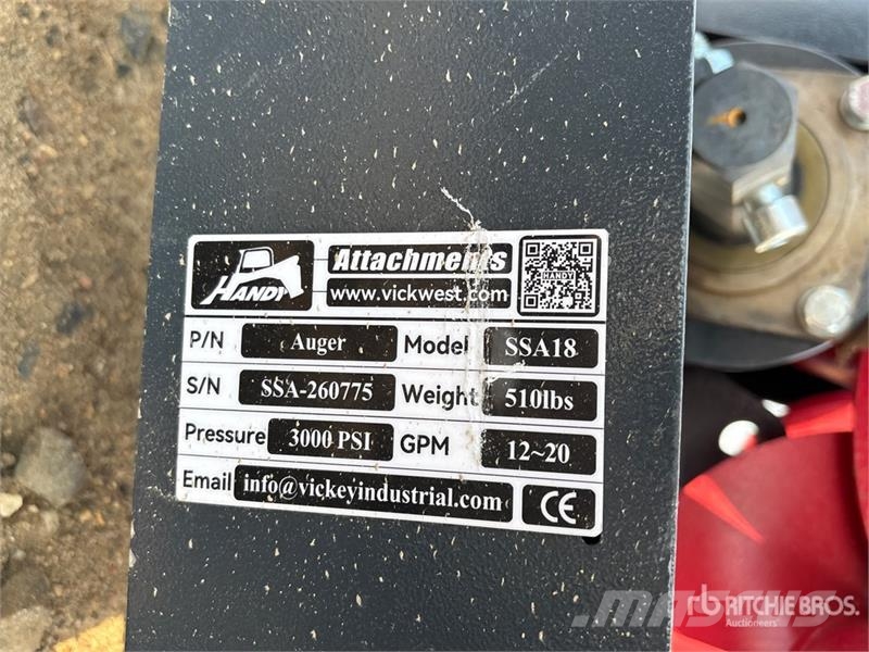 Handy SSA18 Skid Steer Auger (Unused) Drills