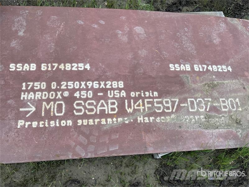 Hardox 450 10 ft x 4 ft Steel Plate Būvniecība- Citi