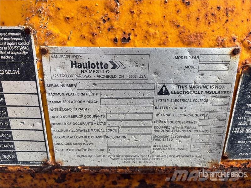 Haulotte 5533A Towable Lift Trailer mounted platforms