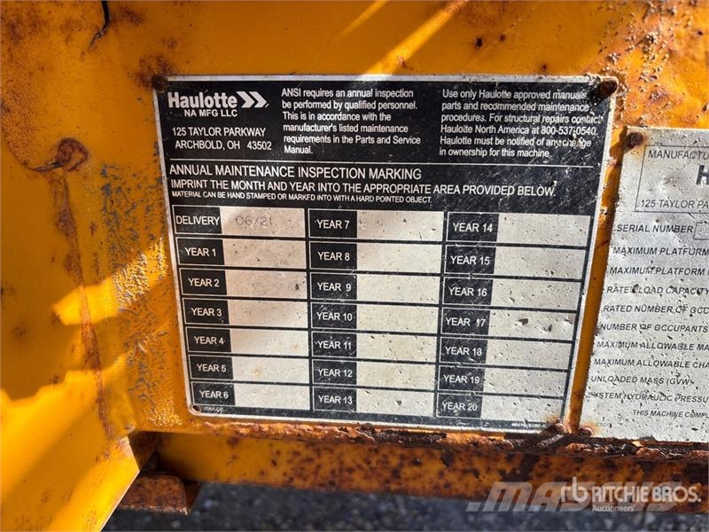 Haulotte 5533A Towable Lift Trailer mounted platforms
