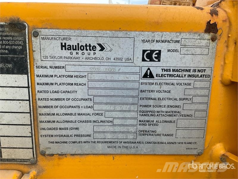 Haulotte 55XA Articulating Boom Lift Ανυψωτήρες με αρθρωτό βραχίονα