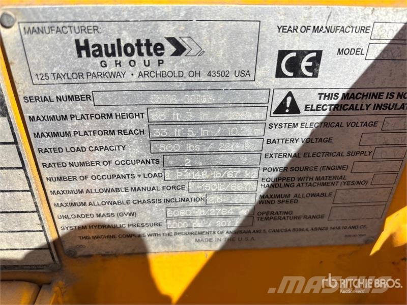 Haulotte 55XA Towable Lift Trailer mounted platforms