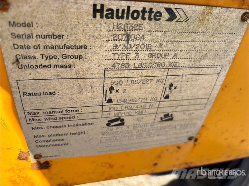 Haulotte H2632E Scissor Lift Scissor lifts