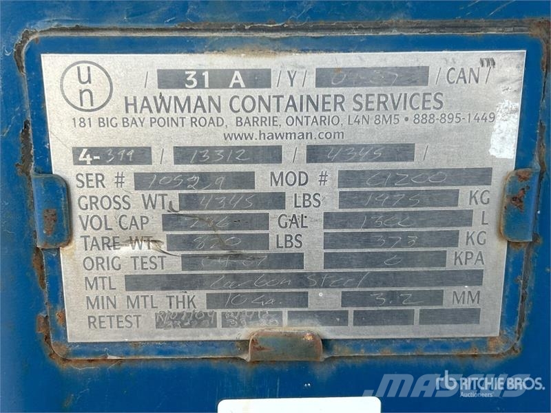  Hawman Container Services 1300 L Steel Fuel Tank Kütusemahutid