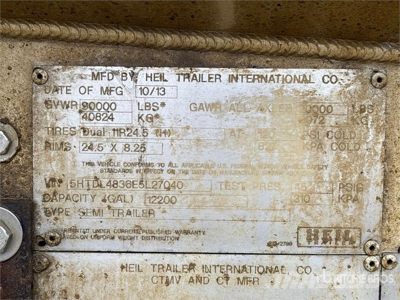 Heil 407 Crude Tri/A Tanker Trailer Tankwagen