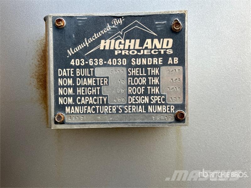  Highland Projects 400 bbl Steel Tank Depósitos de combustible y aditivos