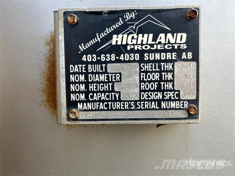  Highland Projects 400 bbl Steel Tank Depósitos de combustible y aditivos