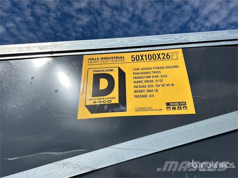 HIlls Industrial 1005026 50 ft x 100 ft Storage Bu Стальные каркасные здания