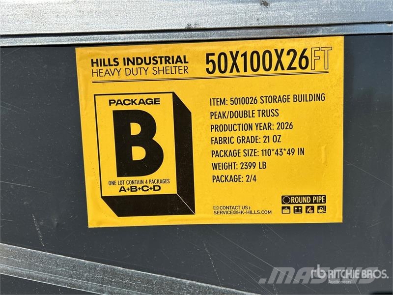 HIlls Industrial 1005026 50 ft x 100 ft Storage Bu Стальные каркасные здания