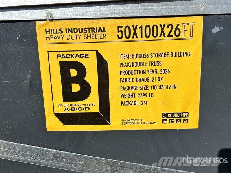  HIlls Industrial 1005026 50 ft x 100 ft Storage Bu Стальные каркасные здания