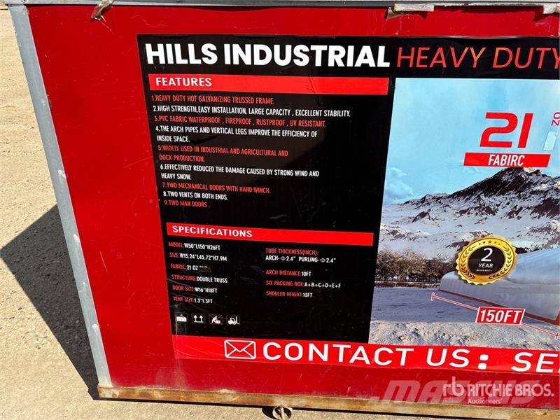 HIlls Industrial 150 ft x 50 ft x 26 ft Heavy Duty Drugi deli