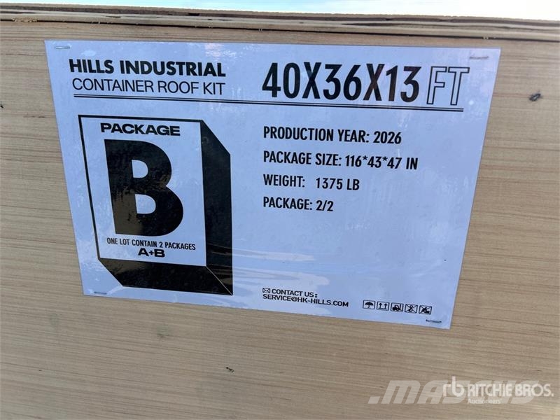  HIlls Industrial 364013 36 ft x 40 ft x 13 ft Cont معدات البناء - غير ذلك