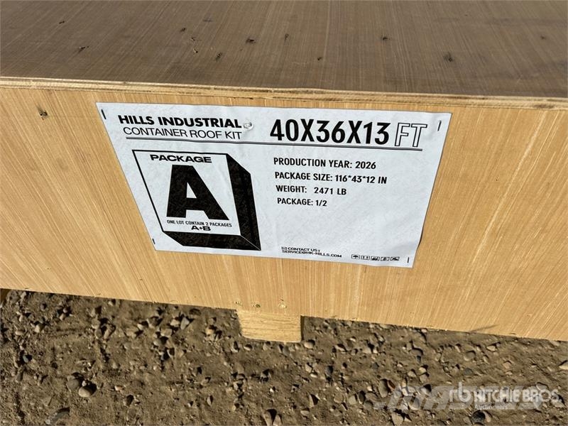 HIlls Industrial 364013 36 ft x 40 ft x 13 ft Cont Sonstige Baumaschinen