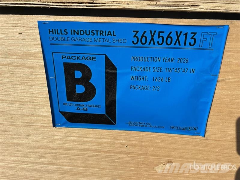 HIlls Industrial 365613 x 13 ft Double Garage Meta Hangar
