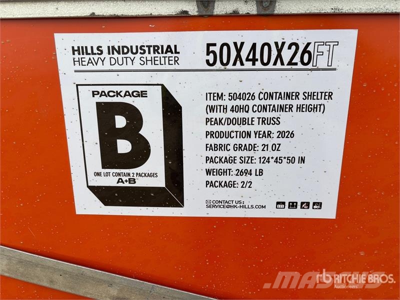 HIlls Industrial 504026 x 26 ft Container Shelter Строительная техника - Другие