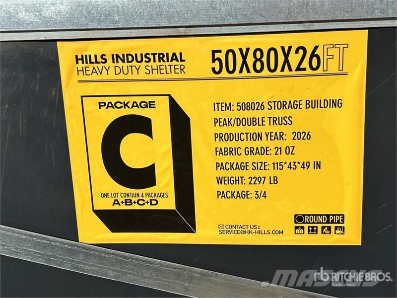  HIlls Industrial 805026 50 ft x 80 ft Storage Buil Стальные каркасные здания
