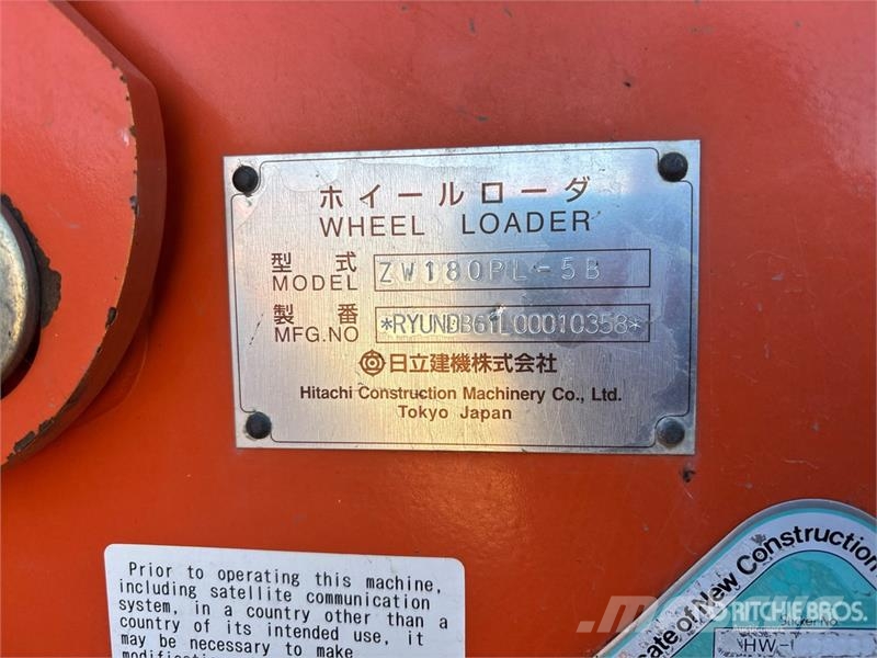Hitachi ZW180PL-5B Wheel Loader Utovarivači na kotačima