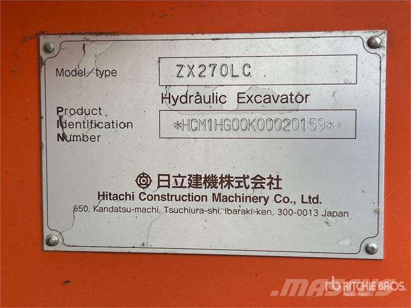 Hitachi ZX270 Koparki gąsienicowe