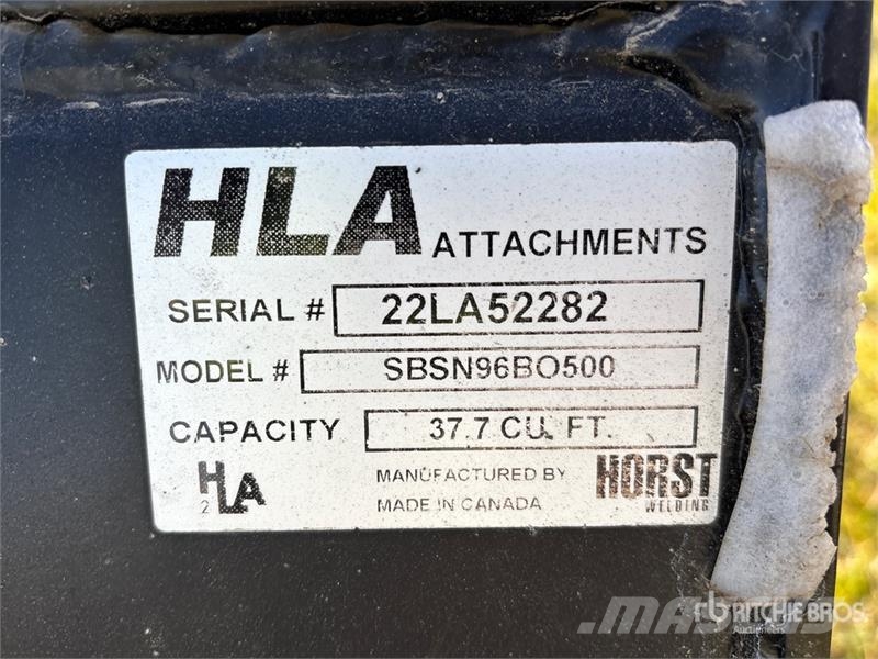 HLA 96 in Snow Skid Steer Bucket Kausi