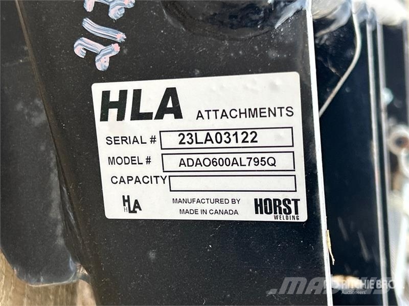 HLA ADAO600AL795Q Quick Connect Adapter Muut maatalouskoneet