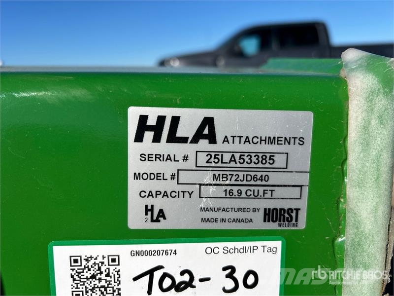 HLA MB72JD640 70 in Ag Tractor Bucket Otros accesorios para tractores
