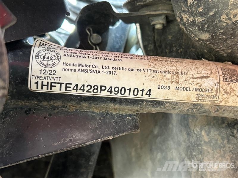 Honda 520 TRXFM1 4x4 ATV (Inoperable) Quad