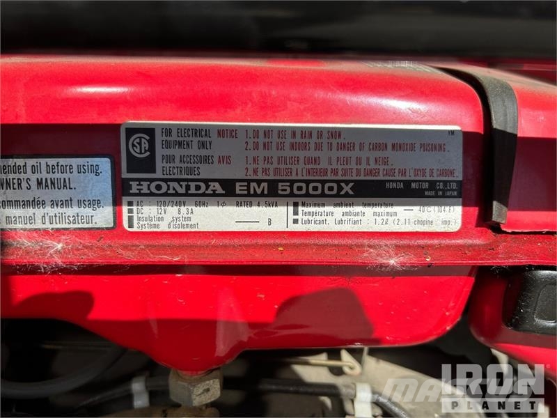 Honda EM5000 Portable Generator Set Otros generadores