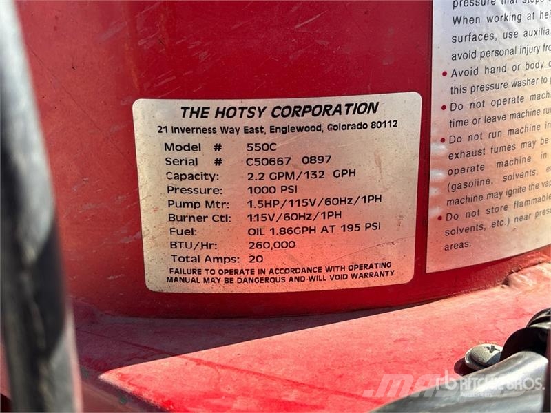 Hotsy 550C Pressure Washer Мойки низкого давления