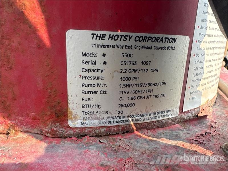 Hotsy 560SS Pressure Washer (Inoperable) Low pressure cleaner