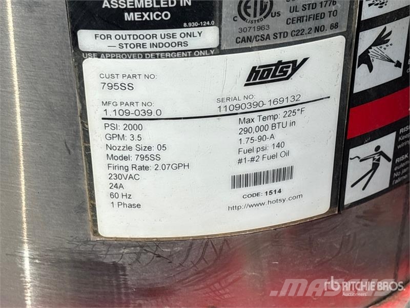 Hotsy Pressure Washer Nízkotlakové myčky