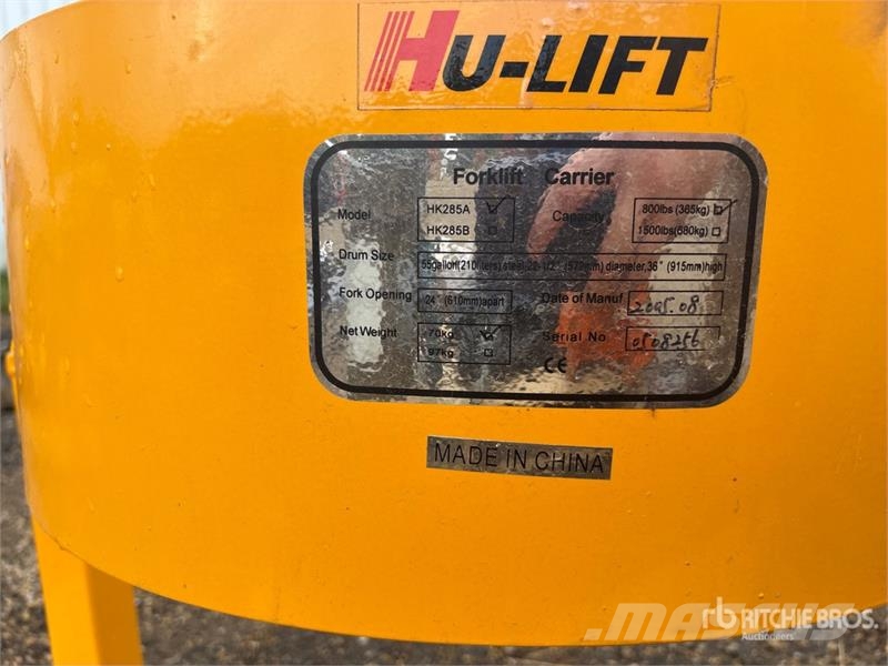 Hu-Lift Forklift Tilting Drum Dumper Overige gebruikte aanbouwapparatuur en componenten