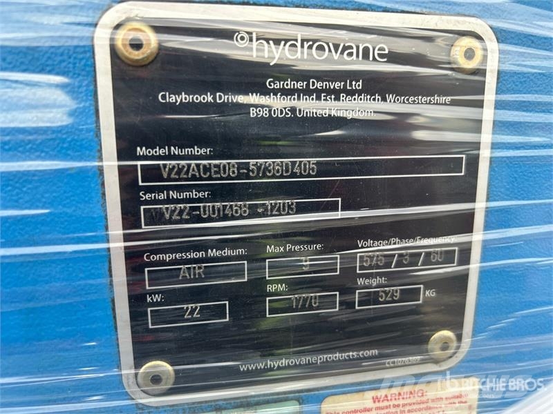 Hydrovane HV22ACE08-575D Skid-Mounted Air Compressor Compressori