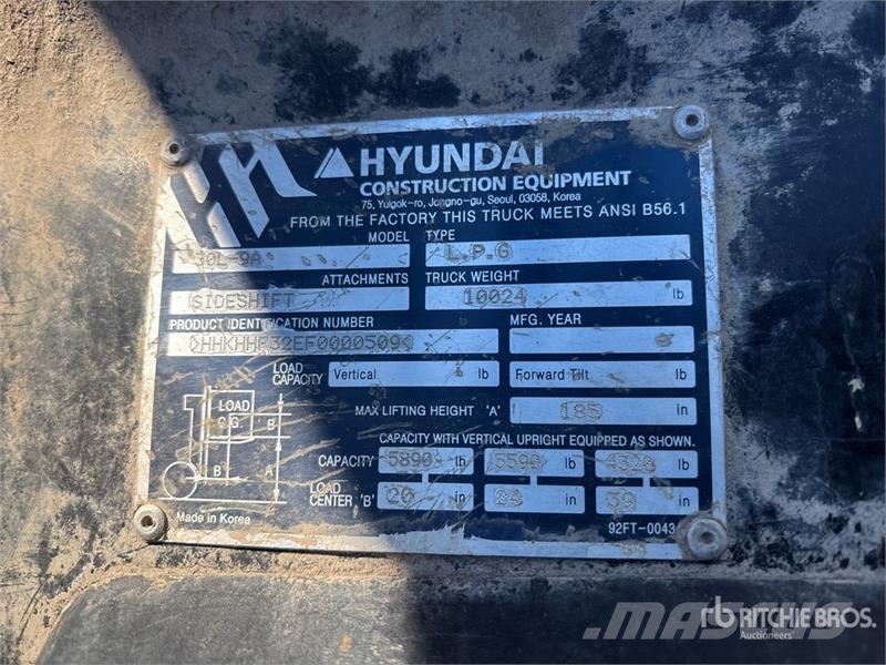 Hyundai 30L-9A 5890 lb Cushion Tire Forklift Viličarji - drugo