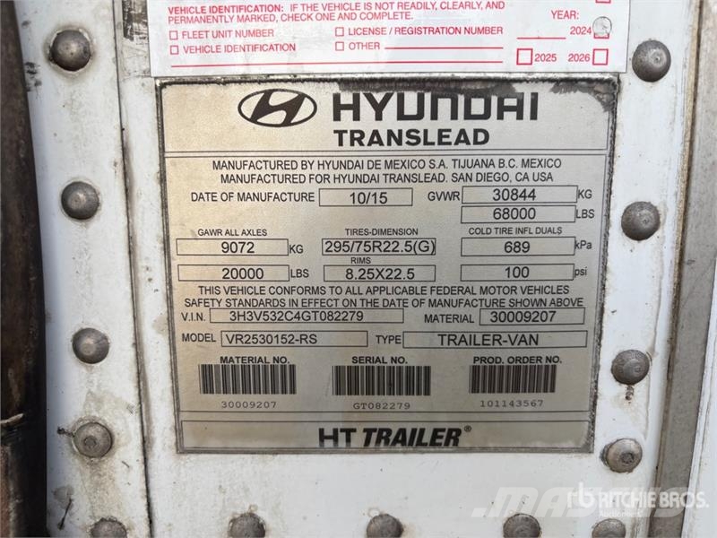 Hyundai 53 ft x 102 in T/A Multi -Temp Refrigerated Traile Температурно-контролирани полуремаркета
