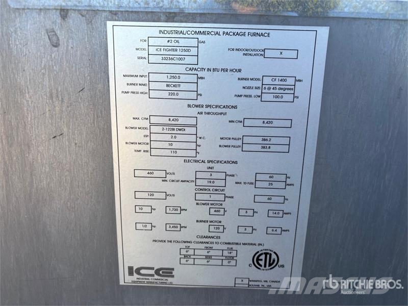  ICE 1250D Space Heater Kühl- und Heizsysteme