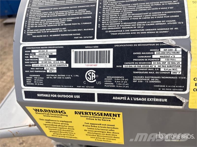 ICE IDF-350-II 350000 BTU Space Heater Kühl- und Heizsysteme