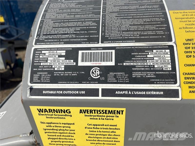  ICE IDF-350-II 350000 BTU Space Heater Kühl- und Heizsysteme