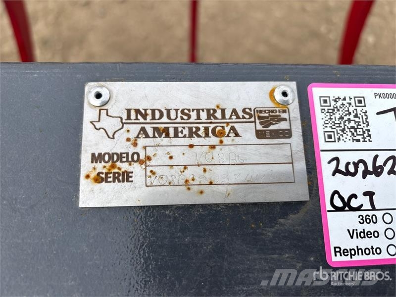 Industrias America V08BG 96 in Q/C General Purpose Wheel Loader Grapp 兩爪吊夾