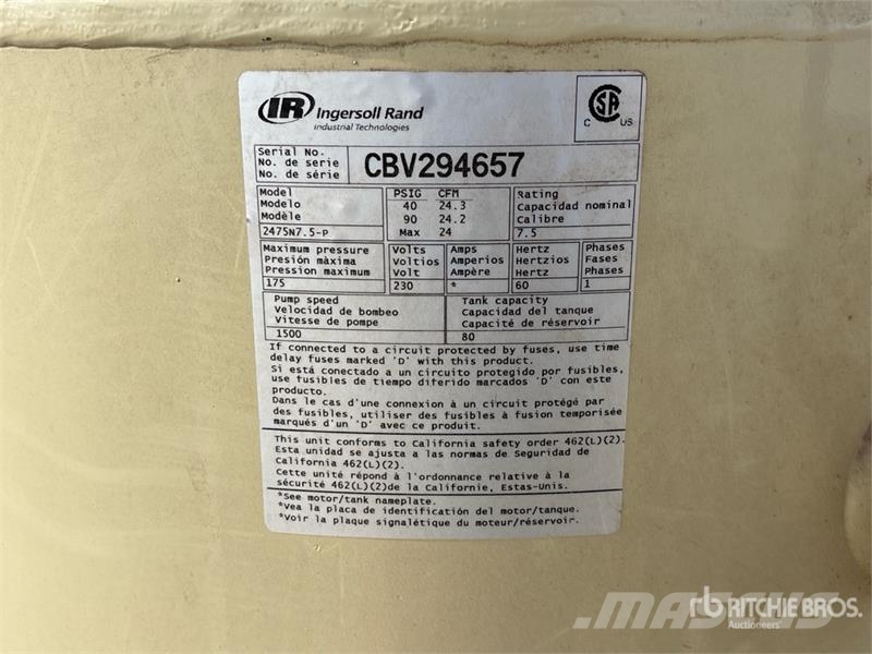 Ingersoll Rand 2475 Kompresory