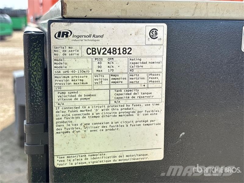 Ingersoll Rand SSRUP6-40-150W/D 170 cfm Skid-Mounted Air Compress Compresoras