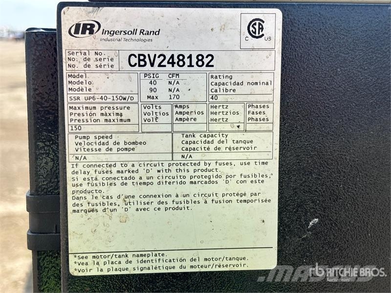 Ingersoll Rand SSRUP6-40-150W/D 170 cfm Skid-Mounted Air Compress Compresoras