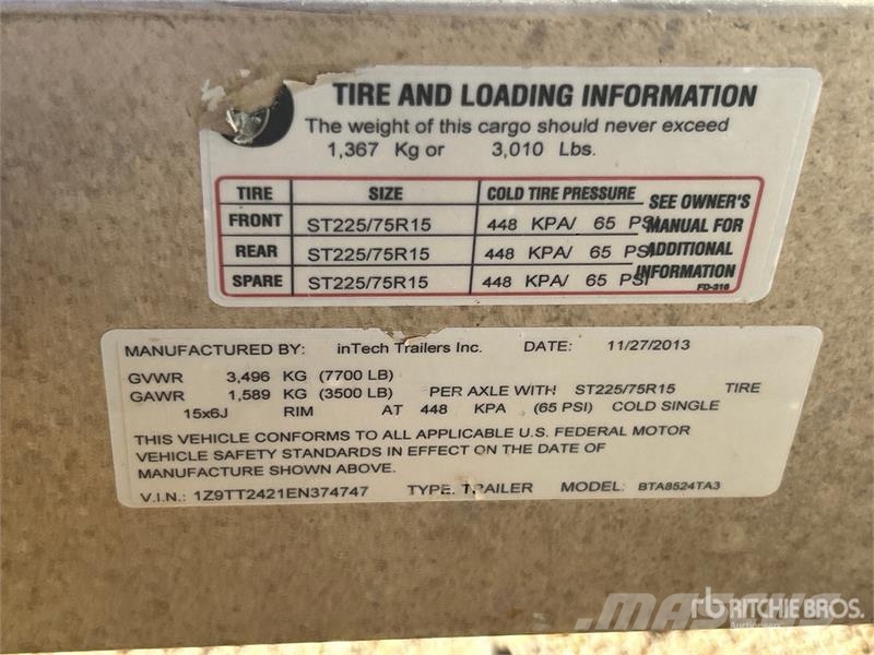 Intech BTA8524TA3 24 ft x 8 ft Portable T/A Mobile Other