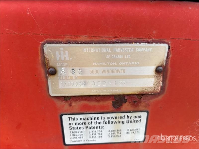 International 5000 Swather Windrower Segadoras hileradoras