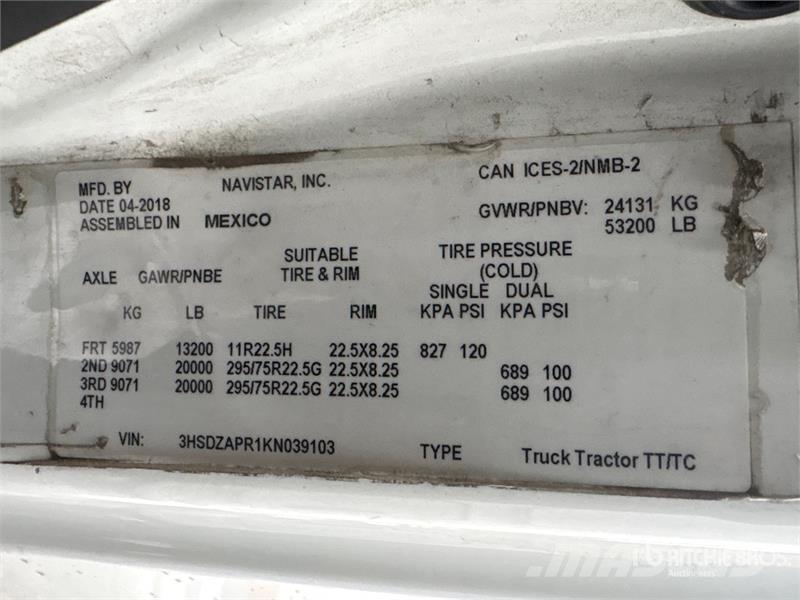 International LT625 Cabezas tractoras
