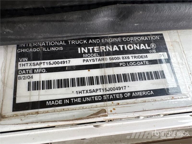 International Paystar 5600i 8x6 Sleeper Nitrogen Truck Специальные грузовики