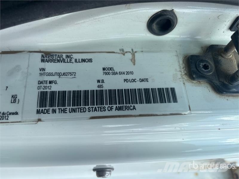 International WorkStar 7600 Camiones bañeras basculantes o volquetes